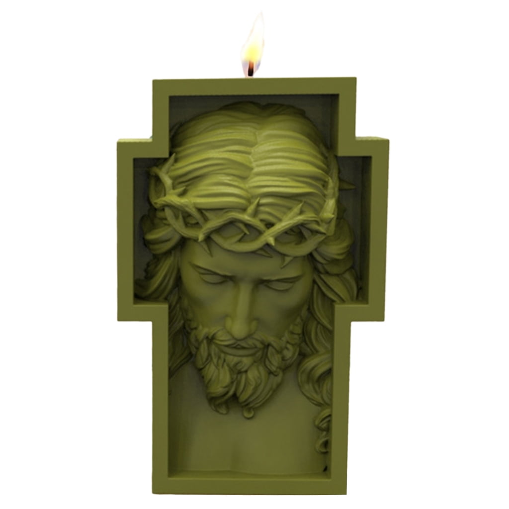 Geemin Man Head Candle Mould Handmade Candles Aroma Wax Soap Molds for Decoration