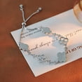 thumbnail image 5 of Vintage Four-Leaf Clover Bracelet White Shell S925 Silver With Micro-Inlaid Zircon Hollow High-End Luxury Hand Jewelry For Women, 5 of 6