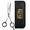 Silver Scissor With Black Leather Pouch, variant on Professional Hair Cutting Scissors 6.5” – Professional Barber Shears for Men & Women – Premium High Carbon Stainless Steel Salem's Elite Hair Scissors – Sharp, Ergonomic Hair Shears for Salon & Home