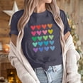 thumbnail image 2 of Fesfesfes V neck Tshirt Women T-Shirt Fashion Short Sleeve Round Neck Valentine's Day Printing Casual Blouse T-Shirt Tops Shirt Women's Short Sleeve Tops 12(XXL), 2 of 5