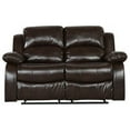thumbnail image 2 of Titan Furnishings 60" Transitional Faux Leather Reclining Loveseat in Brown, 2 of 14