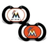 MasterPieces Miami Marlins 2-Pack Pacifiers