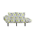 thumbnail image 2 of Geometric Futon Couch, Abstract Paisley Design Middle Inspired Retro Ornate, Daybed with Metal Frame Upholstered Sofa for Living Dorm, Loveseat, Yellow Green Grey White, by Ambesonne, 2 of 4
