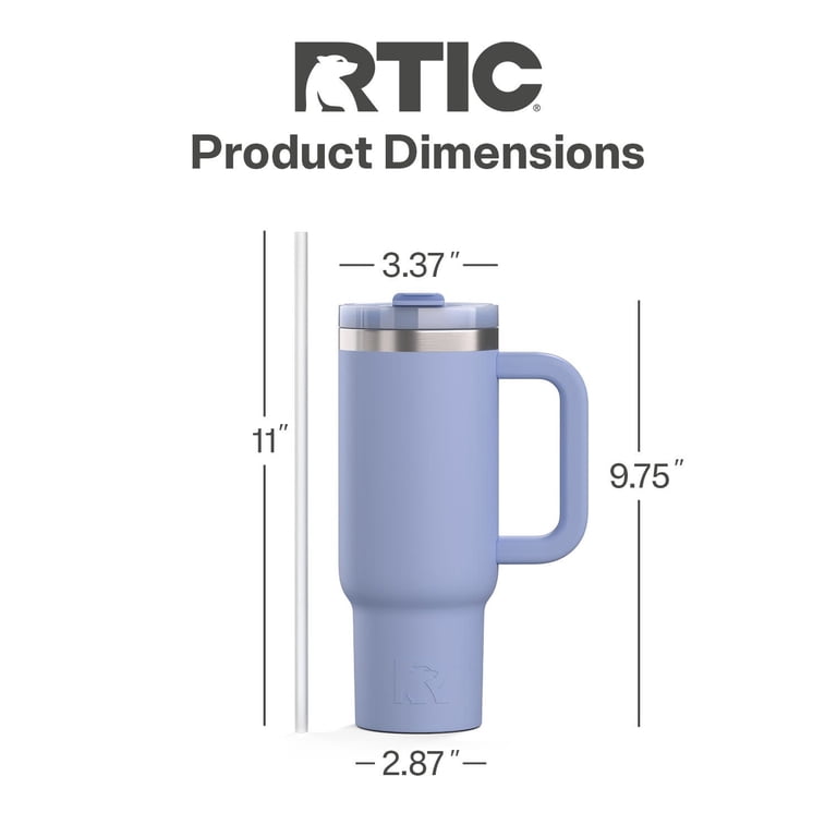RTIC 30 oz Insulated Tumbler with Handle, Ceramic Lined, Leak