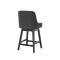 thumbnail image 5 of MINCETA Counter Stools,26" 360 Free Swivel Bar Stools,Modern Counter Height Bar Stools with Upholstered,Wooden Barstool for Kitchen Island and Counter Height,Set of 2,PU Leather in Dark Gray, 5 of 5