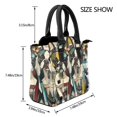 thumbnail image 4 of Zufioo Colorful Bulldog Duo Print Leather Rivet Shoulder Bag, Microfiber PU Leather Adjustable Shoulder Strap Handbag, Ideal Gift for Women-One Size, 4 of 6