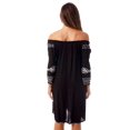 thumbnail image 3 of Riviera Sun Off Shoulder Solid Short Dress 21822-BW (Small, Black /White), 3 of 3