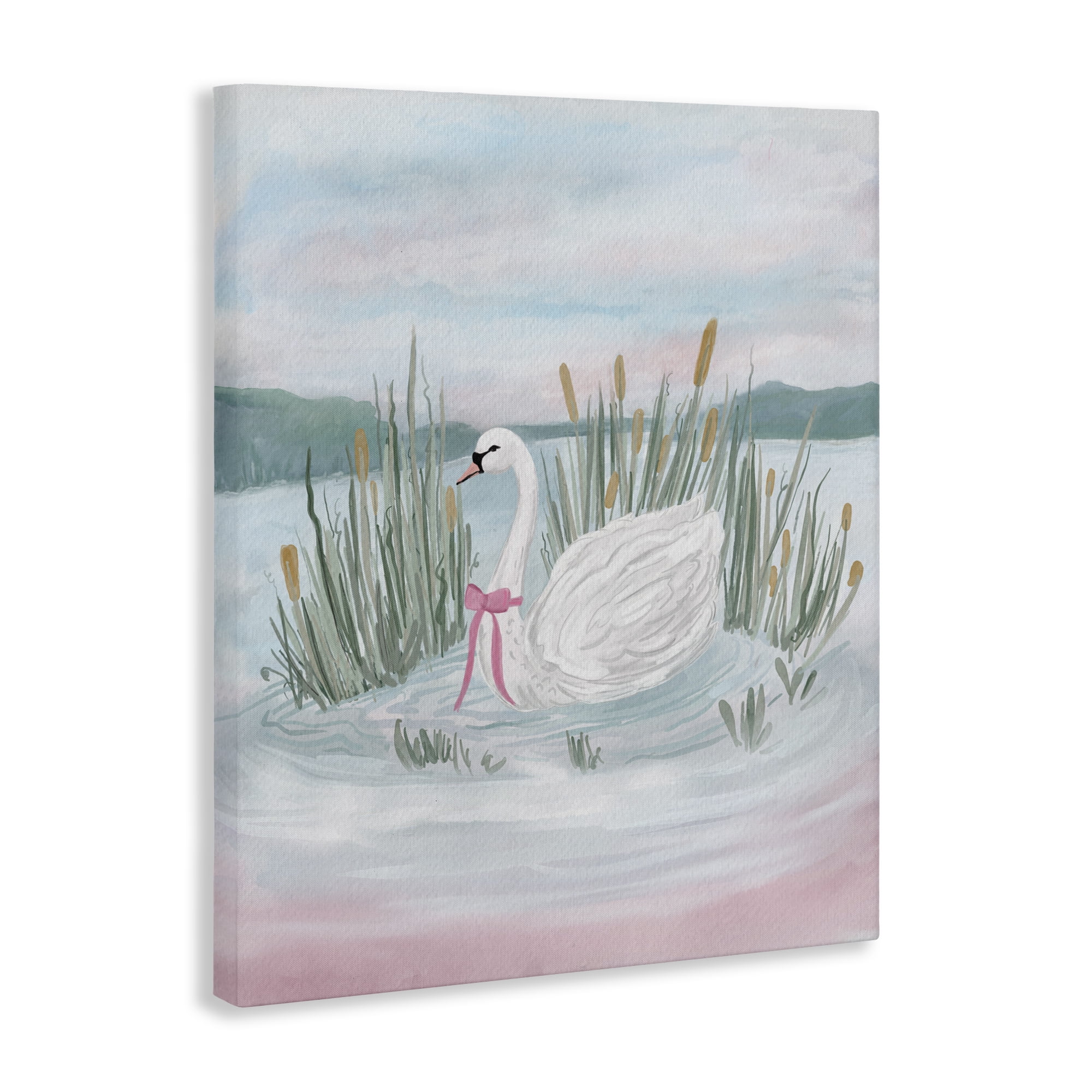 Stupell Industries Swan Serenade on Lake Canvas Wall Art, design by Adreane Fippinger