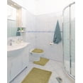 thumbnail image 2 of Aries Geometric Circles Design 3 Piece Bathroom Rug Set, Bath Rug, Contour Rug, Lid Cover (Beige), 2 of 2