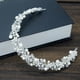 thumbnail image 4 of GOOHOCHY Diadema de cristal plateado con delicados diamantes de imitación para novia, tocado artificial para boda, diadema para novia, 4 of 7