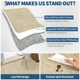 thumbnail image 5 of Hasoo Runner Neutral Geometric Border Rug 2x6 Non-Slip Washable Low Pile Solid Print for Kitchen Indoor Camel, 5 of 6