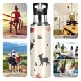 thumbnail image 7 of Yayeee 20oz Insulated Water Bottle Double Wall Stainless Steel with Flip Straw Lid, Christmas Forest, 7 of 7