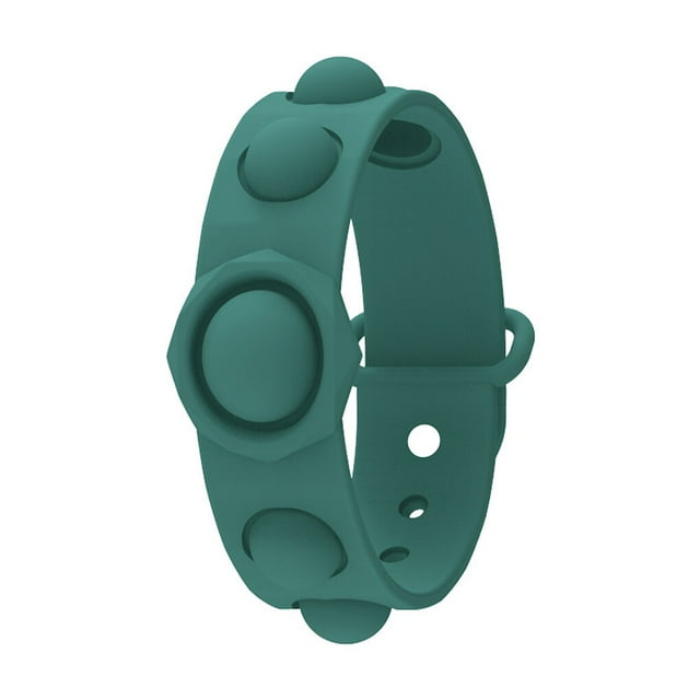 Jouet Anti-Stress à Bulles Réglable, Bracelet Pop en Silicone Lavable, Jouet Anti-Stress, Vert