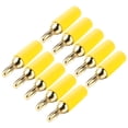 thumbnail image 2 of Bananas Connector Kit, Gold Plated Brass Banana Plug Durable  For Connection Yellow, 2 of 8