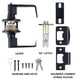 thumbnail image 4 of Palanca de puerta BRINKS, comercial, ligera, negra mate, con llave, 4 of 7