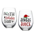 thumbnail image 1 of Holiday Time 2pack Stemess Wine Glasses 18oz, 1 of 7