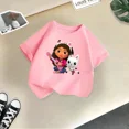 thumbnail image 3 of Bonita camiseta de algodón con dibujos animados de DORA para niña, divertida, de verano, para niños, con estampado creativo, informal, de cuello redondo y manga corta, 3 of 5