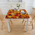 thumbnail image 3 of nygtbtfer Fall Leaves Thanksgiving Turkey Square Washable Table Cloth Stain Resistant Tablecloth  Wrinkle Free Spill Proof Decorative Fabric Table Cover for Wedding Dining Party, 3 of 7