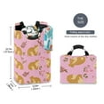thumbnail image 5 of Groundhog on Pink Laundry Basket with Handles 50L Collapsible Laundry Hamper for Bathroom Bedroom Laundry Room, 5 of 7