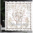 thumbnail image 4 of Ambesonne Beige Shower Curtain, Vintage Chiromancy Chart, 69"Wx70"L, Beige, 4 of 5