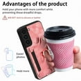 thumbnail image 6 of Allytech Galaxy S22 Plus Case Wallet, RFID Blocking Multiple Cards Slots Ring Holder Stand Shockproof Protective Hand Wrist Wallet Case Cover for Samsung Galaxy S22 Plus - Pink, 6 of 12