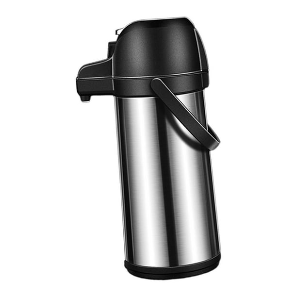 Airpot Jarra de café Térmica Jarra de café Doble Pared Aislada Termo de Acero Inoxidable Olla para RV Oficina Fiesta en casa Bebida 1.9L Acero inoxidable perfecl Jarra de café Airpot
