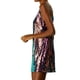 thumbnail image 3 of INSPIRE CHIC Vestido de Mujer con Brillo y Lentejuelas, Escote en V, Tirantes Ajustables, Vestido Corto de Prom, Estilo Sirena S, 3 of 8