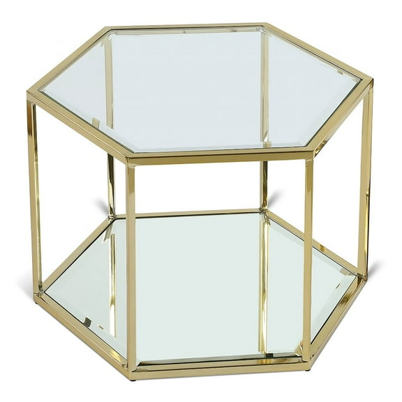 Meridian Furniture Sei Modular Stainless Steel and Glass Coffee Table