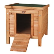 TRIXIE Outdoor Wooden Small Animal Home with Hinged Roof, Raised Floor for Rabbits
