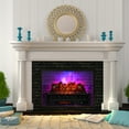 thumbnail image 2 of Gymax 26'' Infrared Quartz Electric Fireplace Heater W/ Lemonwood Logs Thermostat, 2 of 9
