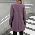 thumbnail image 5 of Chiccall Women's Lapel Wool‑Blend Trench Coat, Long‑Sleeve Button‑Down Mid‑Length Outerwear, Casual Fall Winter Fashion Overcoat for Women, 5 of 10
