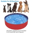 thumbnail image 6 of Foldable Dog Pool Hard PVC Shell Portable Swimming Pool for Dogs Cats and Kids Pet Puppy Bathing Tub Collapsible Kiddie Pool 47x12" Red, 6 of 9