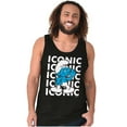 thumbnail image 5 of Hefty Smurf Iconic Retro Cartoon Tank Top T Shirts Men Women Brisco Brands S, 5 of 6