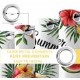 thumbnail image 4 of Fsddascl Summer Blackout Curtains for Bedroom/Living Room, Thermal Insulated Kitchen Curtains, Tropical Plants Watermelon Coconut Straw Hat Grommet Darkening Window Treatment Drapes 52"x72"x2, 4 of 6