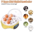 thumbnail image 3 of Farms Nurture Right Incubator | Egg Incubator for Hatching Chicks | Poultry Hatcher Machine with Humidity Display for Hatching Chickens Quail Duck Goose Turkey  |  Yellow,  7 Eggs, 3 of 12