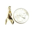 thumbnail image 2 of New 14k yellow Gold breast cancer survivor awareness ribbon Pendant Jewelry 1.8g, 2 of 12