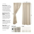 thumbnail image 4 of VHC Brands Grace Grain Cotton Stripe Window Panel Set, Creme (2 Panels), 4 of 5