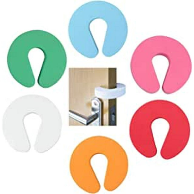 Jinsinto Baby Safety Door Block, Baby Door Stopper, Foam Door Stopper, Door Stop Damper, 6 Pcs Baby Safety Door Stopper Foam Door Stopper Anti Pinch Door Stopper, Child Safety Finger Protection
