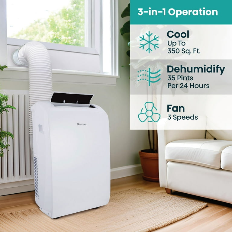 Hisense 8,000 BTU Smart Portable Air Conditioner with Wi-fi