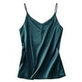 thumbnail image 4 of BOOMILK Satin Pajamas Women Sleeveless Silky V Neck Camisole Comfy Sling Sleepwear Tank Top, 4 of 4