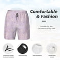 thumbnail image 5 of Lsque Mens Swim Trunks Shells Pearl Pattern - Bathing Suit Compression Liner - Beach Swim Shorts Swimwear - (S-3XL) - Stretch Quick Dry -Medium, 5 of 9