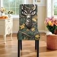 thumbnail image 3 of TSOVTHRID Deer Elk Camo Hunting Print Chair Covers Set of 6 and Table Cloth, Stretch Chair Slipcovers Table Cloth Decor, Washable Removable Chair Protector Chair Covers for Dining Room, 3 of 6