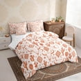 thumbnail image 3 of Erosebridal Boho Cow Skull Bedding Comforter Set, Rustic Farmhouse Aztec Full Bedding Set, Pink Orange, Reversible 7 Pieces, 3 of 6