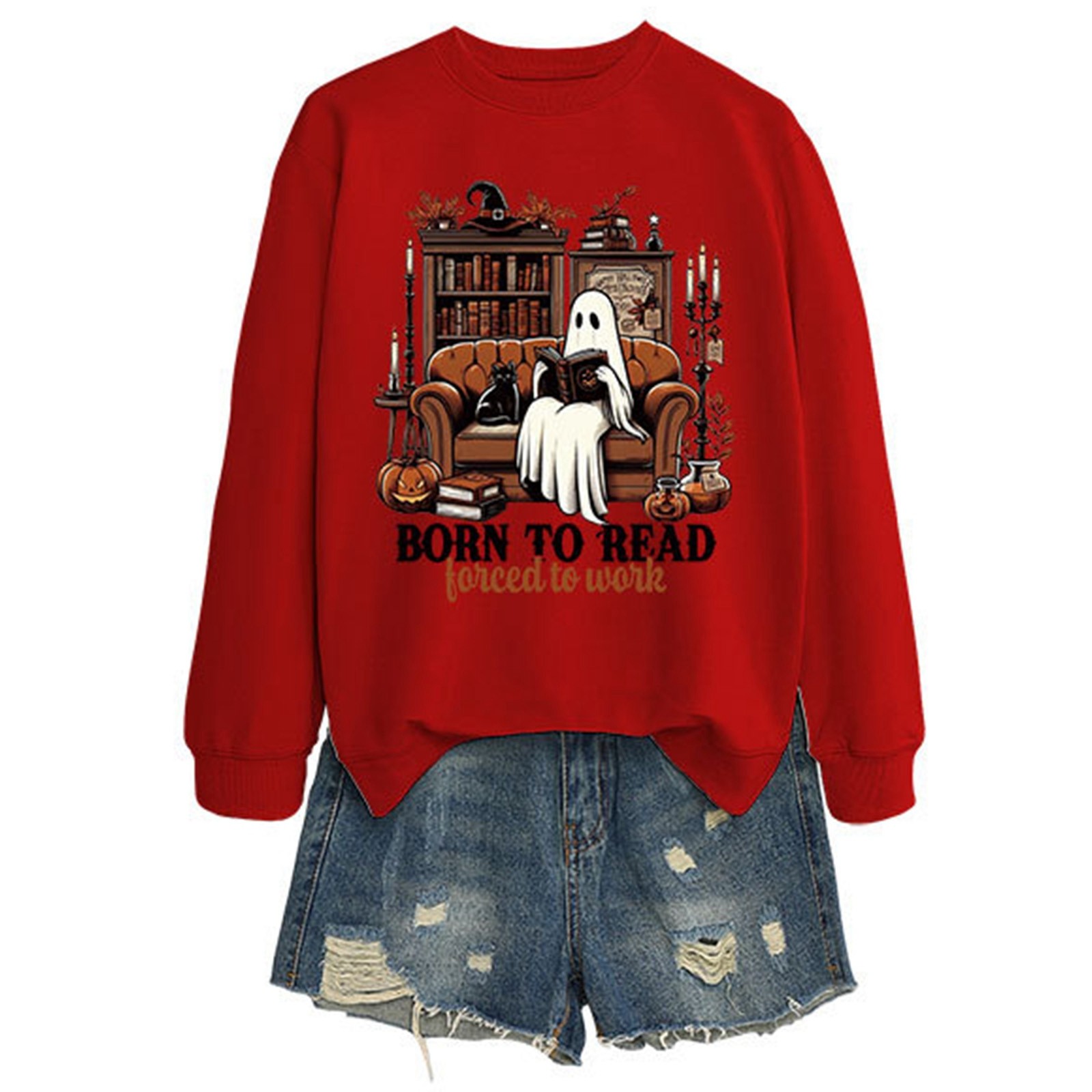Sweat à Capuche Halloween Femme – Motif Festif, Coupe Oversize, Manches Longues – Parfait Pour Soirée, Cosplay, Décontracté