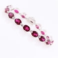 thumbnail image 1 of Platinum Over Sterling Silver Ruby Red Topaz Tennis Bracelet, 1 of 5