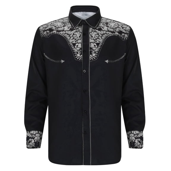 PRfgtbd Boys Shirts Western Cowboy Print Shirt Retro Long Sleeve Button Down Shirts Casual Party Tops For Children Holiday Wear Comfy Casual Tshirt