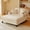 Beige, variant on Amsleekey 64" Oversized Chaise Lounge Chair Indoor, Plush Corduroy Upholstered Sofa Bed with 4 Storage Pockets, 2 Cup Holders & Pillows for Living Room, Beige