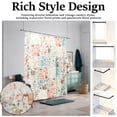 thumbnail image 5 of Tcwhniev Boho Shower Curtain, Vintage Patchwork Floral Waterproof Fabric Bath Curtain with 12 Hooks, 72x72 Inch, 5 of 8