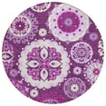 thumbnail image 2 of Addison Rugs Chantille Indoor/Outdoor Transitional Kaleidoscope Eggplant Washable Round Rug, 8' x 8', 2 of 6