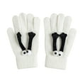 thumbnail image 4 of Guantes de mano 3D muñeca comodidad novedad mujeres niñas tomados de la mano guantes Blanco Yinane Guantes de invierno, 4 of 8